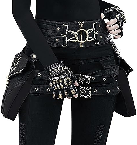 Honhoha Steampunk Retro Motorradtasche,Halloween Cosplay Taille Steampunk Tasche | Tragbare Vintage-Steampunk-Hüfttasche, Halloween-Geburtstagsgeschenk für Jungen