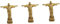 PRETYZOOM 3St Jesus-Status Brasilien-Rio-Statue Andenken an Jesus Tischfiguren dekorieren Modelle Ornament Metall Jesus Jesus-Dekor Jahrgang Kunsthandwerk Skulptur schmücken Souvenir