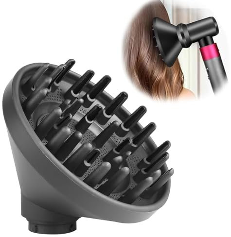 ExcellaElite Diffuser Nozzle for Dyson for Airwrap Styler Attachments, Diffuser Attachment for Hairdryer, Diffuser Attachment Converting for Air Wrap Curling Styler to A Hair Dryer