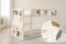 Unik Nordic Aufkleber für IKEA KURA Hochbett, Beige Formen 2-Sticker-Set Oben, Bettaufkleber, Sticker für Kinderbett, Möbelfolie fürs Kinderzimmer, Bettfolie für Kinder