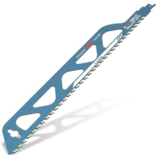 Reciprocating Saw Blade Set 455mm Sabelsageblatter Stein Professionelle Hartmetall Sägeblätter zum Schneiden von Stein Holz Ziegelstein Beton Zementplatte (455mm)