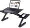 HUOLE Lap Desks - Vassoio da letto, tavolino per computer da letto, supporto per PC portatile, pieghevole ad angolo regolabile a 360 gradi, rimovibile compatibile con tutti i tipi di computer, nero