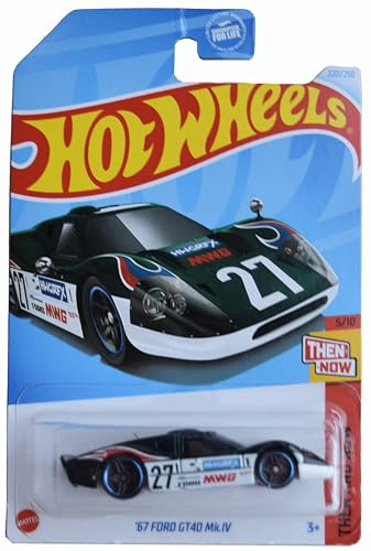 Hot Wheels '67 Ford GT40 Mk.IV, Then and Now 5/10 [Dark Green/White] 220/250