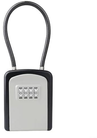 CWOQOCW Boîte de verrouillage à clés, boîte à mot de passe, clés USB et autres petites choses, pour éviter de les perdre, coffre-fort pour clés, boîte de rangement extérieure à clé (gris)