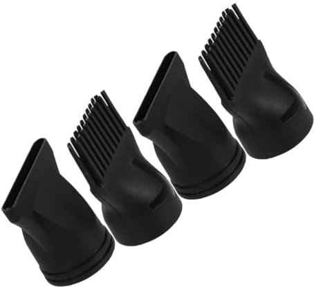 Milisten 4 Stück Haartrockner-Haarzubehör Haartrockner-Kammdüse Diffusoraufsatz für Haartrockner Diffusordüsen Blasendiffusor Aufsatzdüse für Haartrockner Trocknerdüsen Plastik Schwarz