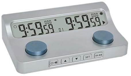 Reloj de árbitro de juego con pantalla LED, temporizador digital de ajedrez para amantes del ajedrez