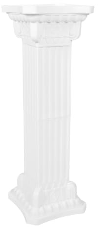Tofficu White Plastic Roman Column Statue for Balcony Display and Flowers | Retro European Style, Stable Placement, Not Easy to Fade or Break, Party Landscape Prop and Road Guide Pillar