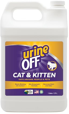 Urine OFF Cat Urine Stain and Odour Remover Enzyme Urine Odour Eliminator Pet and People Friendly - 3.78L