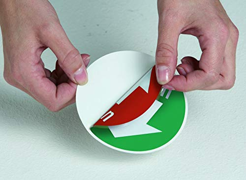Betriebsausstattung24 Türschild Ziehen/Drücken - doppelseitig bedruckt - langnachleuchtend - PVC Aufkleber - selbstklebend