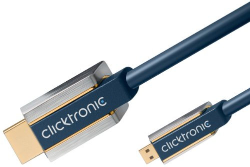 Clicktronic Advanced Câble adaptateur Micro-HDMI avec Ethernet (câble HDMI vers micro-HDMI) 3 m