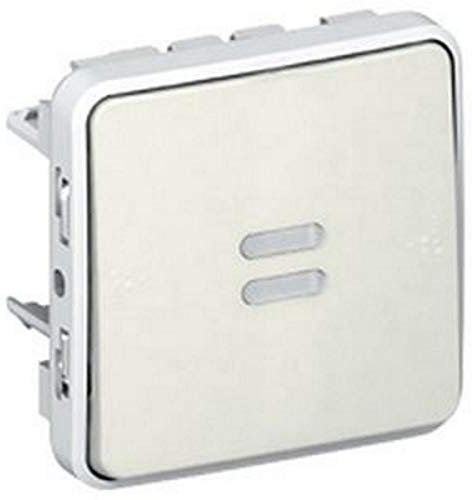 Legrand 069613 Interrupteur ou Va et Vient Lumineux Étanche Plexo Composable IP55, 10AX, 250V, Blanc