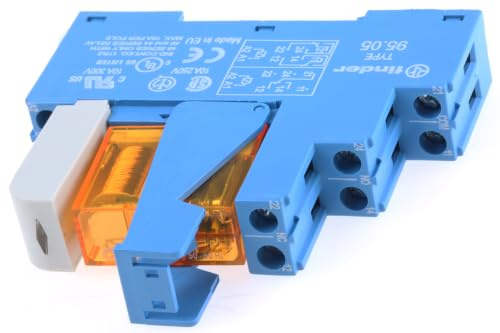 FINDER 48.52.8.024.0060 RELAY, DPDT, 24VAC, 15A, DIN-RAIL