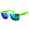 Caspar SG018 Unisex Retro Design Brille Sonnenbrille mit gefrostetem Rahmen, Farbe:grün/grün verspiegelt