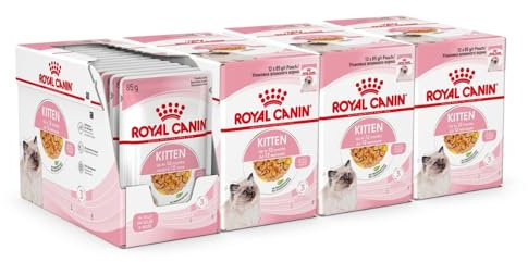 Royal Canin Kitten Instinctive Cat Food in Jelly Wet Pouches 85g (Pack of 48)