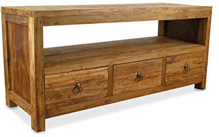 livasia Java Sideboard aus Teakholz | TV-Bank aus Massivholz | Phonoschrank/HiFi-Möbel der Marke Asia Wohnstudio (Handarbeit)