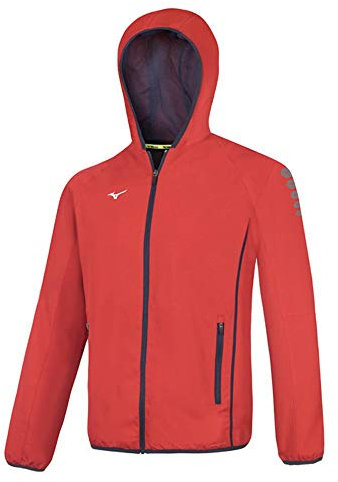 Mizuno 32EE7002 Mirco Veste coupe-vent pour homme, blanc XL rouge