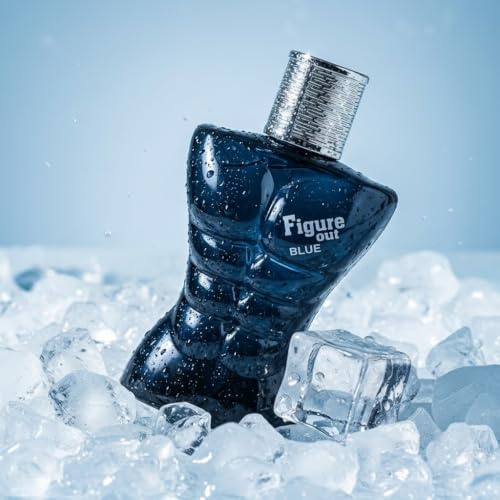 Figure Out Blue Men's Perfume 100ml EDT Spray – Long Lasting Masculine Fragrance For Men with Saffron, Amber & Musk – Premium Men's Cologne & Aftershave Gift for Him, Luxury Scent by Saffron London