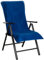Brandsseller Frottee-Auflage für Gartenstuhl 65x130 cm – XL-Handtuch als Schonbezug für Stuhlpolster aus 100% Baumwolle – rutschfest, waschbar, Öko-Tex – Blau