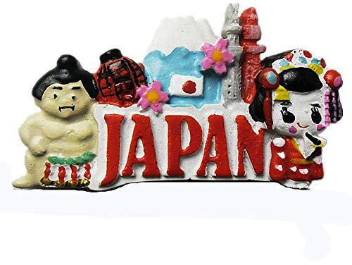 Japanischer 3D-Kühlschrankmagnet Sumo und Kimono, Souvenir, Geschenk, Dekoration für Zuhause und Küche, japanischer Kühlschrankmagnet
