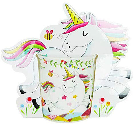 DISOK Tazze Unicorn, presentate in confezione regalo. Prezzo unitario. Tazza originale per bambine per comunioni, eventi, feste, compleanni.