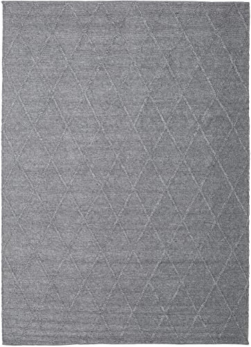 RugVista, Svea, Teppich, Mittelflor, 250 x 350 cm, Rechteckiger, Moderner Kelim Teppich, Wolle, Flur, Schlafzimmer, Küche, Wohnzimmer, Charcoal, Grau