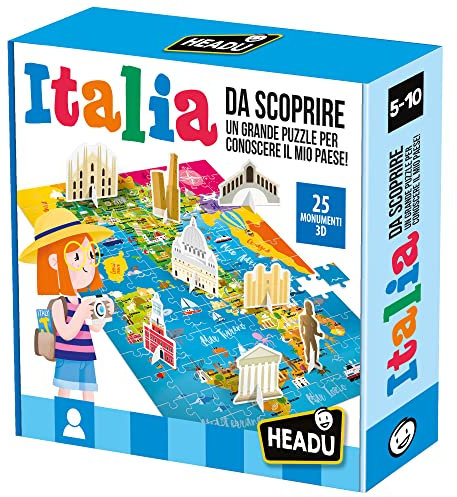 Headu - Italien zum Entdecken von Puzzles, Mehrfarbig, IT23110