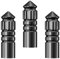 Mission Darts Unisex – Erwachsene Mission F-Protect Dart-Flight-Protektor, Gun Metal grau, 1 Set (3)