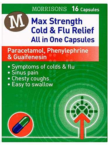 Morrisons Max Strength Cold & Flu Relief All in One Capsules 16 Capsules