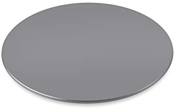 ThingyClub - Supporto girevole in alluminio resistente, girevole a 360°, per monitor a schermo piatto, TV e altoparlanti stereo, rotondo da 21,6 cm, colore grigio