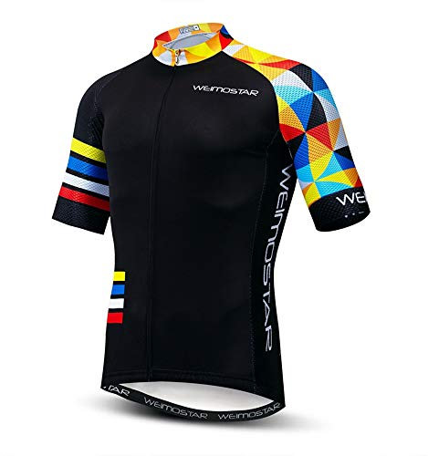 Herren Radtrikot Sets Kurzarm Ärmellos Fahrradtrikots Anzüge MTB Shirts Top Shorts Rennrad Kleidung, Cd6113, L Brust 96/102 cm