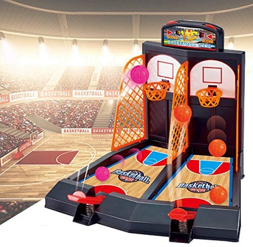 Coolstuffx Tabletop Basketball Game, Portable Desktop Game with Score Board, 2-Player, Ages 3+