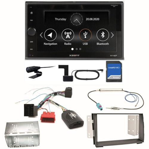 XZENT X-427 Digitalradio Bluetooth USB Autoradio DAB+ PKW Navigation Einbauset kompatibel mit Kia Venga