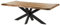 MASSIVMOEBEL24.DE | Freeform 5 - massiver Baumkantentisch 220x100 | Natur - lackiert | Echtholz Esstisch aus Mangoholz - Eisen matt| Massivholztisch mit echter Baumkante