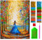 ARTULIO Diamond Painting Set - Frau in Herbstallee - 30x40 cm – 5D Diamant Painting Bilder, Diamond Painting Erwachsene