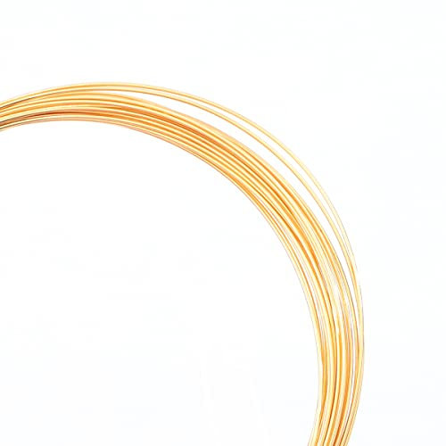 BEADIA 18K Gold Plated Wire 0.6mm 5 Meters Bead Cord for Bracelet Necklace Charm Beading Jewelry Making Findings
