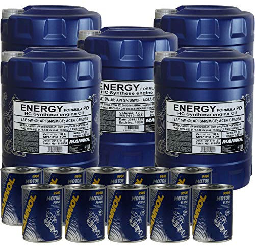 QR-PARTS 69810799 50L Motoröl MANNOL Energy Formula PD 5W-40 10xMotor Flush