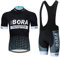 Linarun Herren Radtrikot Set Fahrradtrikot Kurzarm + Radlerhose mit 5D Sitzpolster Rennrad Trikot Fahrradbekleidung Atmungsaktiv und Schnell Trockend (Grün,XXL)