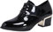 Ciabatte Tacco Taglia Moda Donna Tacco Singolo Scarpe Grandi in Pelle Scarpe Luminose Décolleté da Donna con Lacci Spessi Tacchi Fucsia