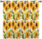 ANHOPE Gelb Sonnenblume Schmetterling Blickdichte Gardinen mit Ösen Thermo Vorhänge Kinder Mädchen Vorhang Blackout Curtain Wohnzimmer Schlafzimmer Verdunklungsvorhänge 2er Set H 138 x B 117 cm