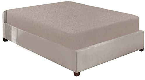 Luxury Bedding Brushed Cotton Flannelette Deep Fitted Sheets 25CM/10 Box Fit in 12 Colours Single Double King Super King (Beige, King)