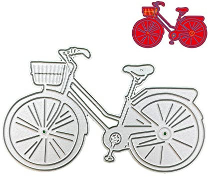 Luvadeyo Fahrrad Model Schablone Stanzschablonen,Metall Stanzschablonen,Stanzschablone Schneidwerkzeuge Für Scrapbooking, Fotopapier, Karten