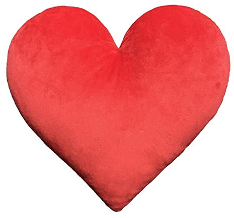 EvZ Emoji-Herz-Emoticon-Kissen, gefüllt, Plüsch, weich, offizielles zertifiziert, 32 cm, Rot