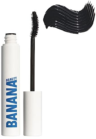 Banana Beauty vegane Mascara schwarz (Sea you babe) – intensiver und langanhaltender Augen Make-up Look – für dichte Wimpern und Definition