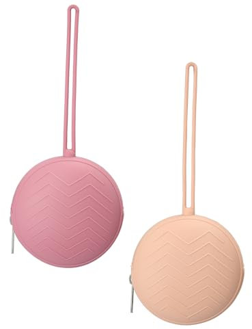 WeSweet Schnullerbox für unterwegs - 2er Pack Silikon Schnullerbehälter Schnullerhalter - Leicht zu Reinigen (Blush/Powder Rose)