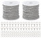 isac Ketten 2 STK 5m Basteln Gliederkette 2.4mm Kette DIY Jewellery Chain Link Chain Silber mit 30 Karabinerverschluss und 60 Sprung Ringe Edelstahl Kabel Gliederkette für DIY Schmuckherstellung
