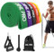 Resistance Bands for Working Out, Durable Exercise Bands Resistance, Thick Stretch Bands for Fitness Exercise, Yoga, Strength Training, Physical Therapy (5 Pcs Set)