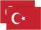 Automagnet Türkei Fahne für Auto, LKW, SUV, Van, 13 x 20 cm, Türkiye Flagge Bayrak Magnet