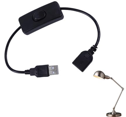 Fukamou DC-Inline-Schalter - DC5521 Druckknopf-Netzschalter | Elektrozubehör Lichtsteuerungswerkzeug Für Tischlampen, Stehl-ampen, Spiegellampen, Wandlampen, Kleingeräte