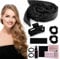VMUTGA Locken Ohne Hitze, Rutschfest Heatless Curls, Hitzefrei Lockenwickler Band 180 cm Weicher Samt Rutschfest, Schlaf Krawatte mit Stirnband Locken Band zum Schlafen (Schwarz)