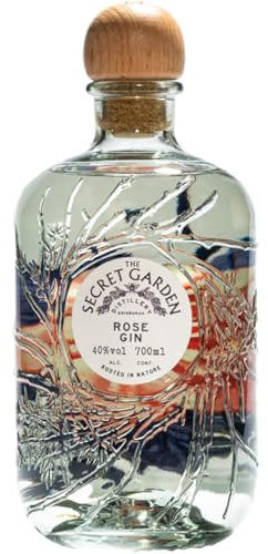 Secret Garden Distillery Rose Gin,100% Natural & Hand-Harvested Rose Petals, Scottish Gin, Floral, 70cl, 40% ABV